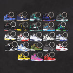 Mini Silicone Jordan 4 Keychain Woman Men Kids Key Ring Gift Key Holder Bag Charm Accessories Basketball Shoes Key Chain