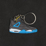 Mini Silicone Jordan 4 Keychain Woman Men Kids Key Ring Gift Key Holder Bag Charm Accessories Basketball Shoes Key Chain