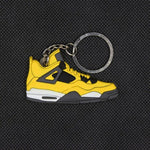 Mini Silicone Jordan 4 Keychain Woman Men Kids Key Ring Gift Key Holder Bag Charm Accessories Basketball Shoes Key Chain