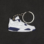 Mini Silicone Jordan 4 Keychain Woman Men Kids Key Ring Gift Key Holder Bag Charm Accessories Basketball Shoes Key Chain