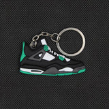 Mini Silicone Jordan 4 Keychain Woman Men Kids Key Ring Gift Key Holder Bag Charm Accessories Basketball Shoes Key Chain