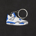 Mini Silicone Jordan 4 Keychain Woman Men Kids Key Ring Gift Key Holder Bag Charm Accessories Basketball Shoes Key Chain