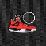 Mini Silicone Jordan 4 Keychain Woman Men Kids Key Ring Gift Key Holder Bag Charm Accessories Basketball Shoes Key Chain