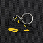 Mini Silicone Jordan 4 Keychain Woman Men Kids Key Ring Gift Key Holder Bag Charm Accessories Basketball Shoes Key Chain