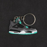 Mini Silicone Jordan 4 Keychain Woman Men Kids Key Ring Gift Key Holder Bag Charm Accessories Basketball Shoes Key Chain