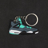 Mini Silicone Jordan 4 Keychain Woman Men Kids Key Ring Gift Key Holder Bag Charm Accessories Basketball Shoes Key Chain