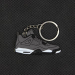 Mini Silicone Jordan 4 Keychain Woman Men Kids Key Ring Gift Key Holder Bag Charm Accessories Basketball Shoes Key Chain