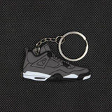 Mini Silicone Jordan 4 Keychain Woman Men Kids Key Ring Gift Key Holder Bag Charm Accessories Basketball Shoes Key Chain